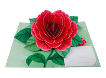Load image into Gallery viewer, Red Camellia Gorgeous Flower - WOW 3D Pop Up Greeting Card