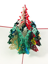 Load image into Gallery viewer, Christmas Pine Tree with Ornaments - Pop Up Card