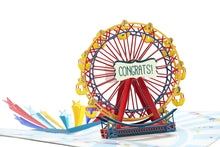 Load image into Gallery viewer, Rainbow Ferris Wheel - WOW 3D Pop Up Greeting Card