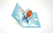 Load image into Gallery viewer, Rainbow Hot Air Balloon - WOW 3D Pop Up Greeting Card