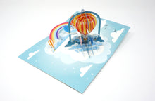Load image into Gallery viewer, Rainbow Hot Air Balloon - WOW 3D Pop Up Greeting Card