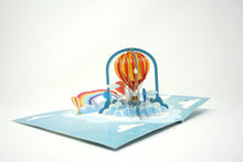 Load image into Gallery viewer, Rainbow Hot Air Balloon - WOW 3D Pop Up Greeting Card