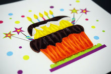 Load image into Gallery viewer, Birthday Cake Quilling Card