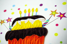Load image into Gallery viewer, Birthday Cake Quilling Card