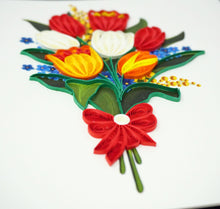 Load image into Gallery viewer, Tulip Flower Quilling Card