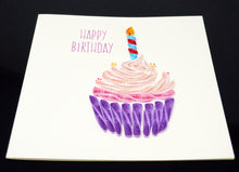 Load image into Gallery viewer, Birthday Cupcake Quilling Card