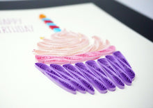 Load image into Gallery viewer, Birthday Cupcake Quilling Card

