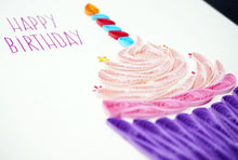 Load image into Gallery viewer, Birthday Cupcake Quilling Card
