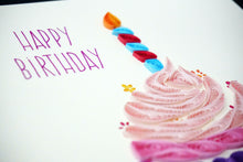 Load image into Gallery viewer, Birthday Cupcake Quilling Card
