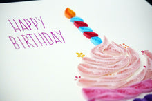 Load image into Gallery viewer, Birthday Cupcake Quilling Card
