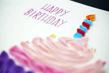 Load image into Gallery viewer, Birthday Cupcake Quilling Card