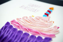 Load image into Gallery viewer, Birthday Cupcake Quilling Card