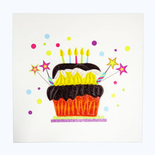 Load image into Gallery viewer, Birthday Cake Quilling Card