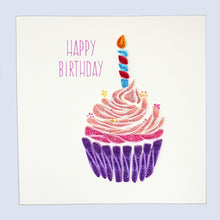 Load image into Gallery viewer, Birthday Cupcake Quilling Card