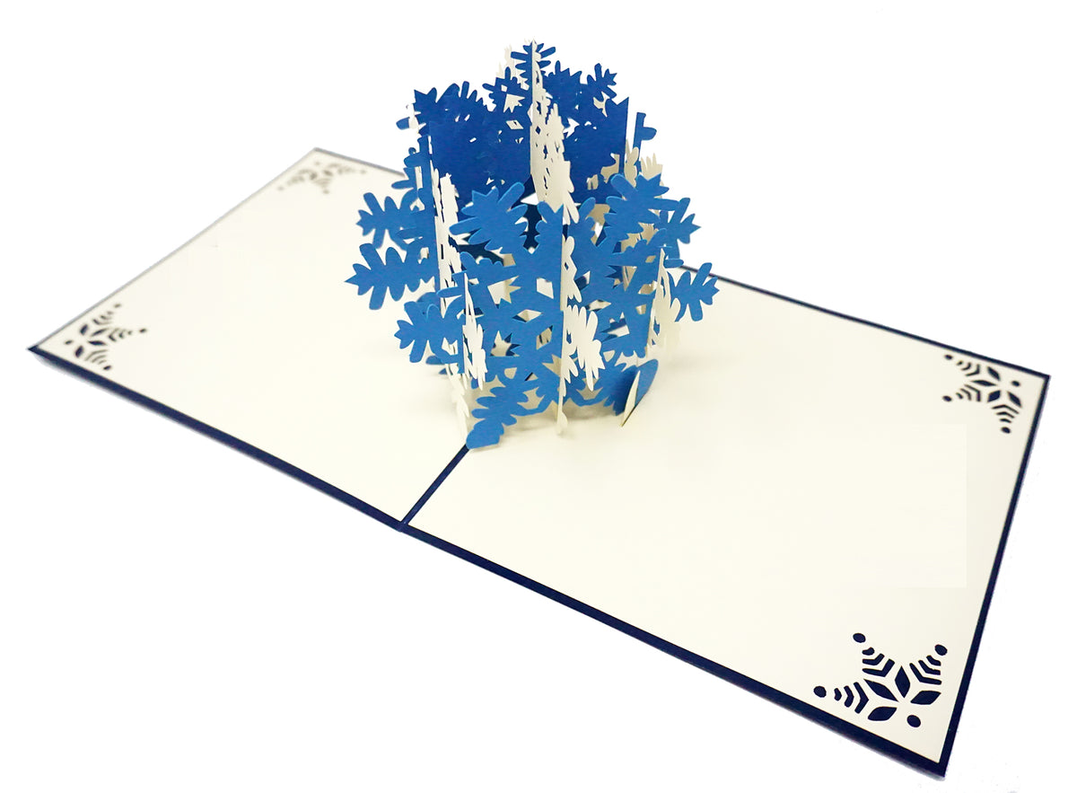 Christmas Snowflake Blue Pop Up Card – Wow Pop Up Card