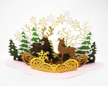 Load image into Gallery viewer, Christmas Forest - Christmas Pop Up Card