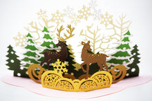 Load image into Gallery viewer, Christmas Forest - Christmas Pop Up Card