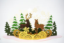 Load image into Gallery viewer, Christmas Forest - Christmas Pop Up Card
