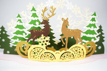 Load image into Gallery viewer, Christmas Forest - Christmas Pop Up Card