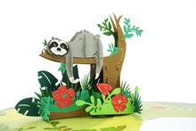 Load image into Gallery viewer, Fun Sloth Don't Hurry - 3D Pop Up Card