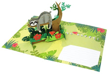 Load image into Gallery viewer, Fun Sloth Don&#39;t Hurry - 3D Pop Up Card
