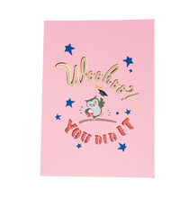 Load image into Gallery viewer, Whoohoo You Did It - WOW 3D Pop Up Card