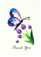 Load image into Gallery viewer, Butterfly &amp; Flower Quilling Card
