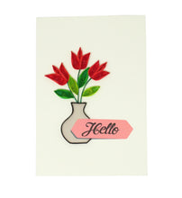 Load image into Gallery viewer, Tulip Flower Quilling Card
