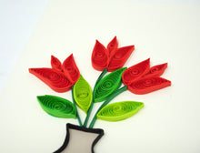 Load image into Gallery viewer, Tulip Flower Quilling Card
