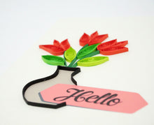 Load image into Gallery viewer, Tulip Flower Quilling Card