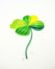 Load image into Gallery viewer, Four-leaf Clover Flower Quilling Card