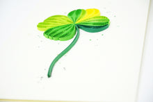 Load image into Gallery viewer, Four-leaf Clover Flower Quilling Card