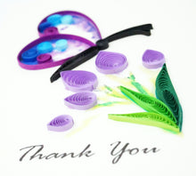 Load image into Gallery viewer, Butterfly & Flower Quilling Card