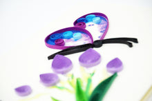 Load image into Gallery viewer, Butterfly & Flower Quilling Card