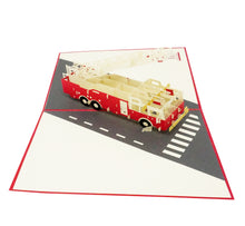 Load image into Gallery viewer, Firetruck - WOW 3D Pop Up Greeting Card