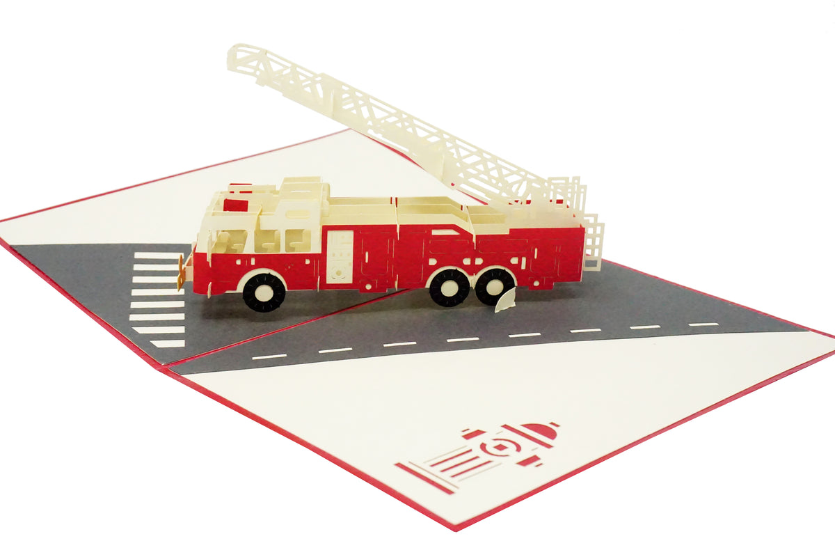 Firetruck - WOW 3D Pop Up Greeting Card - Image 4