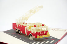 Load image into Gallery viewer, Firetruck - WOW 3D Pop Up Greeting Card