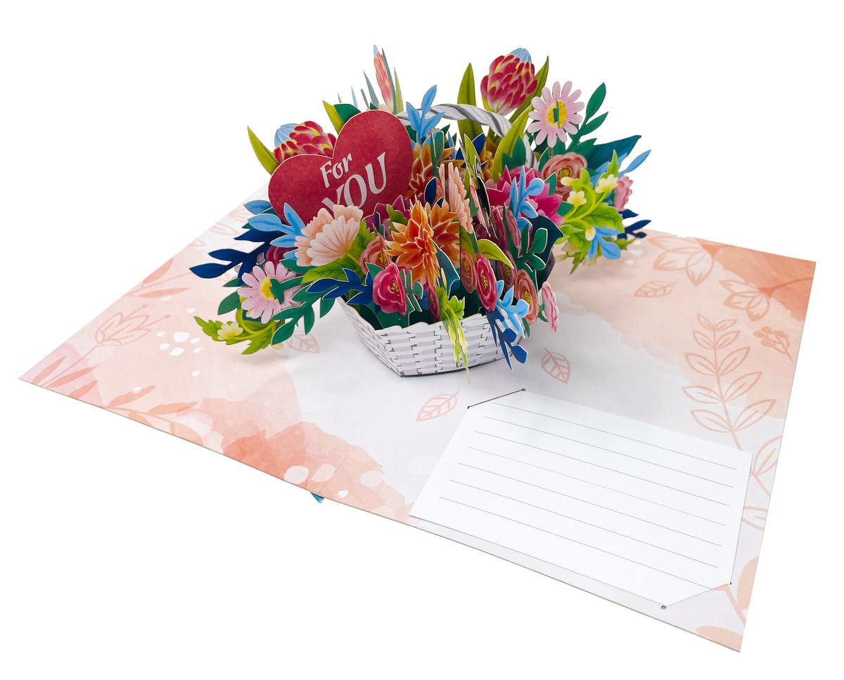 Flower Basket For You - WOW 3D Pop Up Greeting Card - Image 3