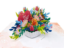 Load image into Gallery viewer, Flower Basket For You - WOW 3D Pop Up Greeting Card
