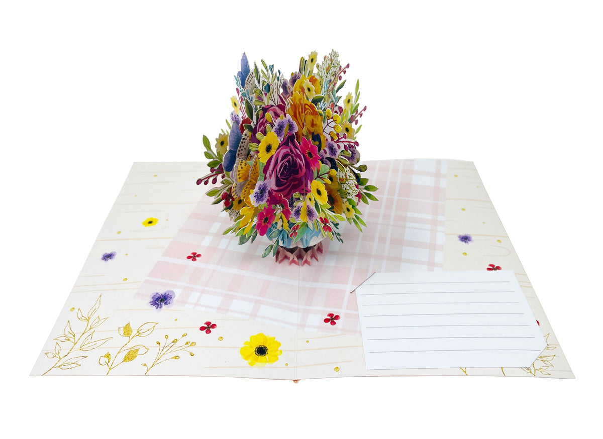 Gorgeous Flower Vase - WOW 3D Pop Up Greeting Card - Image 3