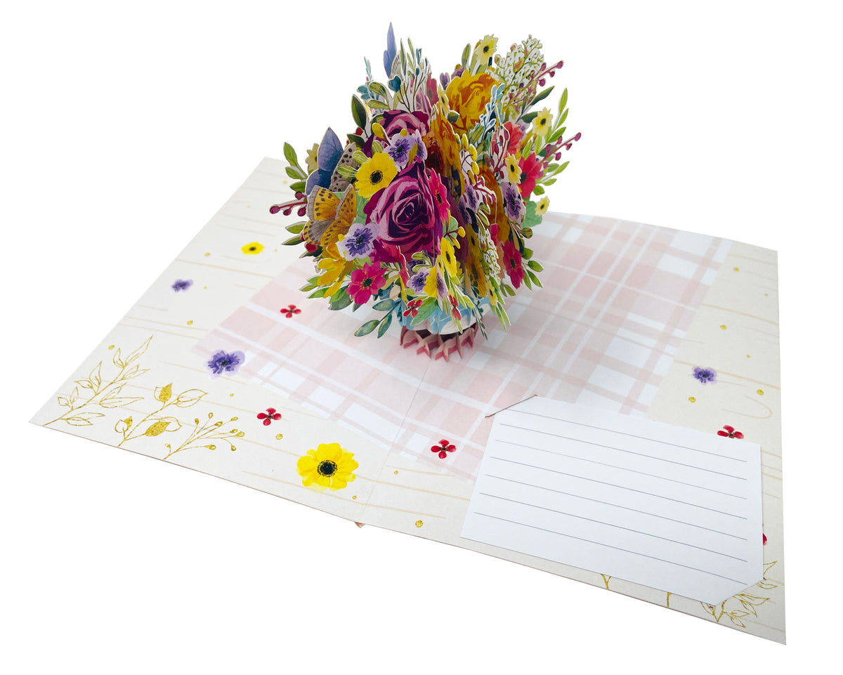 Gorgeous Flower Vase - WOW 3D Pop Up Greeting Card - Image 2