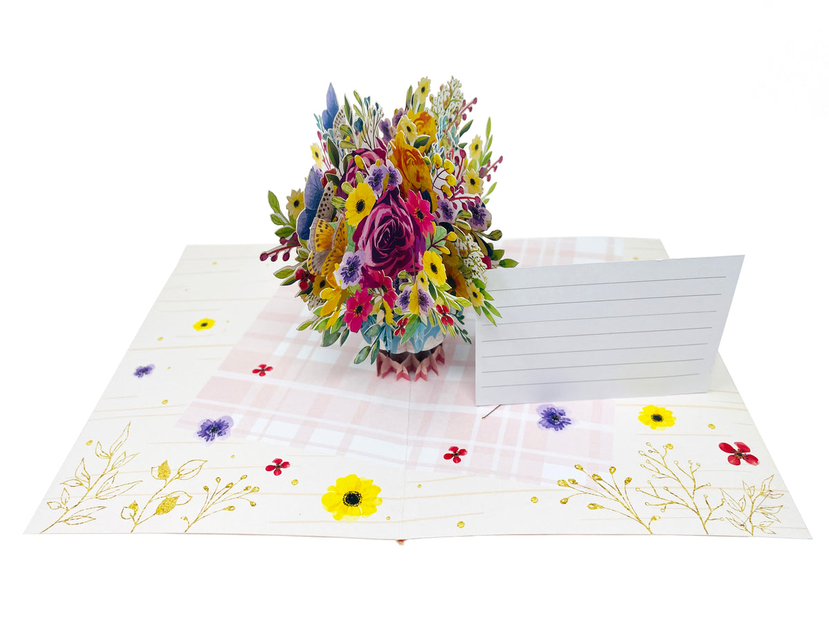 Gorgeous Flower Vase - WOW 3D Pop Up Greeting Card - Image 4