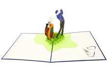 Load image into Gallery viewer, Golf Player - WOW 3D Pop Up Greeting Card