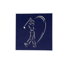 Load image into Gallery viewer, Golf Player - WOW 3D Pop Up Greeting Card