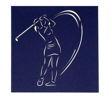 Load image into Gallery viewer, Female Golf Player - WOW 3D Pop Up Greeting Card