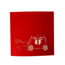 Load image into Gallery viewer, Horse Carriage - WOW 3D Pop Up Greeting Card