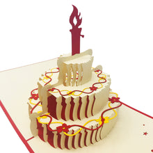 Load image into Gallery viewer, Wow Birthday Cake Candle - 3D Pop Up Greeting Card
