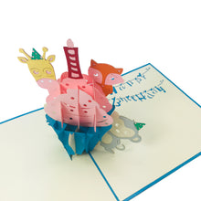 Load image into Gallery viewer, Wow Little Cupcake Birthday - 3D Pop Up Greeting Card
