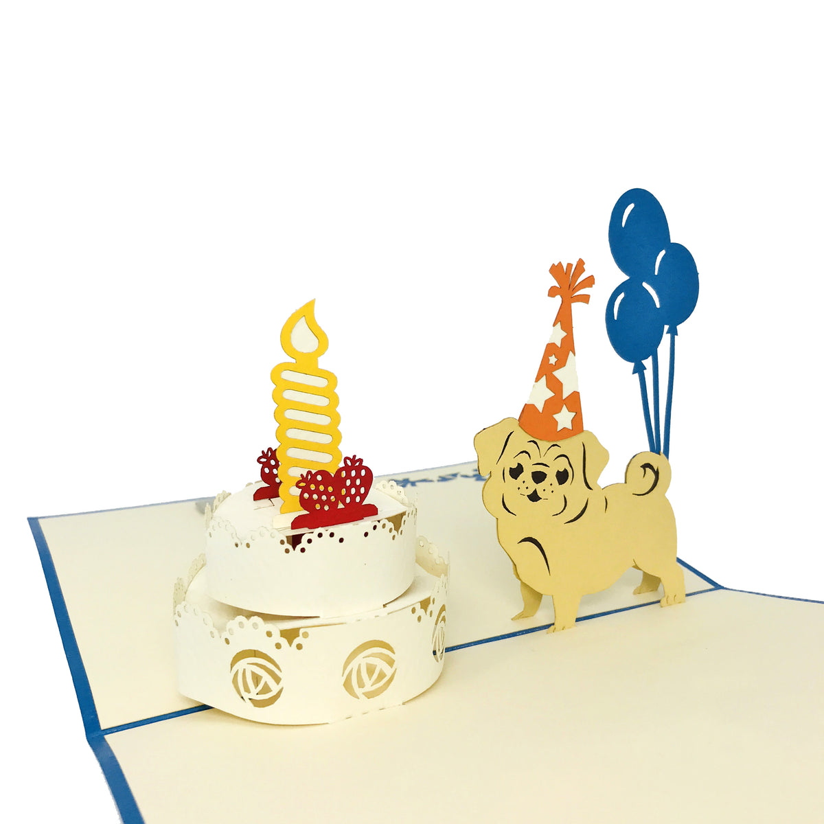 Birthday Pug - WOW 3D Pop Up Card - Image 3