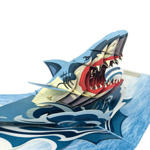 Load image into Gallery viewer, Angry Shark - WOW 3D Color Pop Up Card

